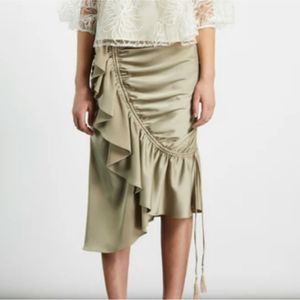 Anthropologie Elliatt Compass Green Skirt Ruffle S